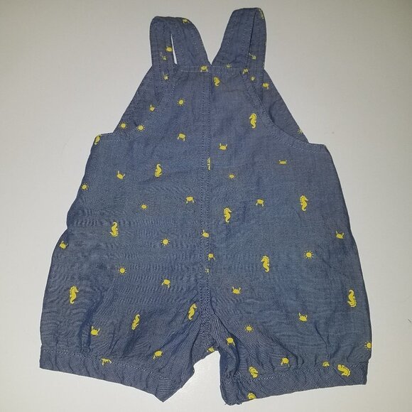 Carter's Just One You Mommy's Little Sunshine Seahorse Romper Baby 3 Months Blue - Picture 5 of 6